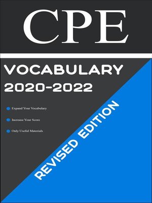 cover image of CPE Test Vocabulary 2020